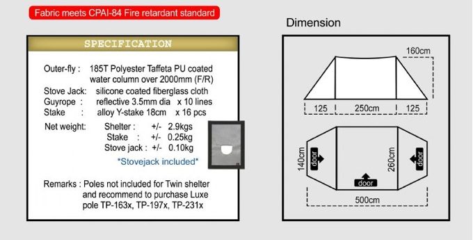 Twin Shelter】Luxe Outdoorから煙突ポートを装備したツインシェルターが登場！ | Yosocam (よそキャン)