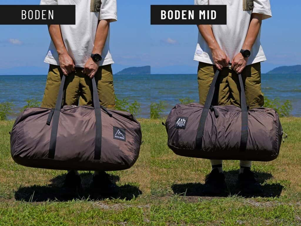 BODEN MID 3 ボーデンと収納サイズ比較