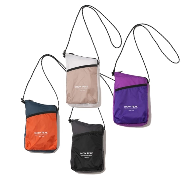 Offset Shoulder Pouch White/Purple/Blue/Black