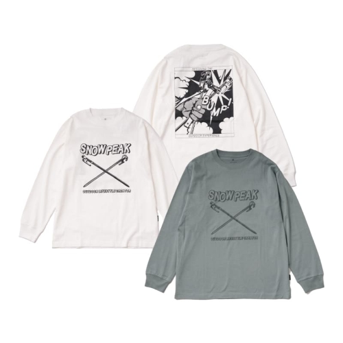 Solid & Delta Stake Long Sleeve T-Shirt Off White/Foliage