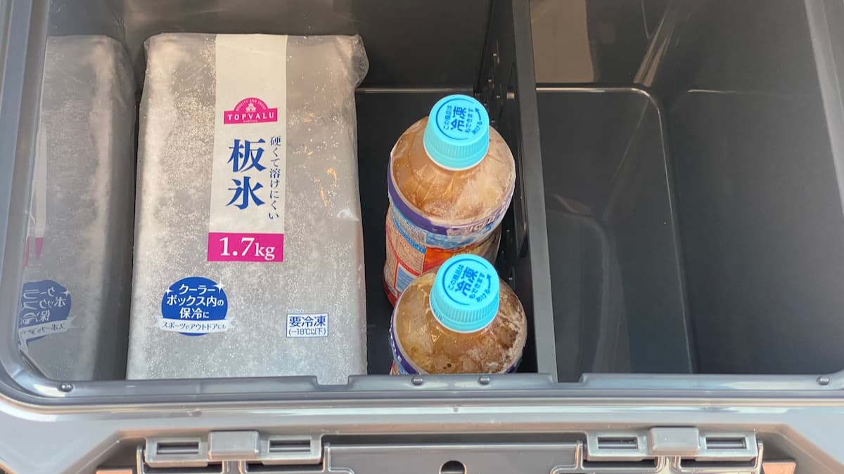 コアフラックス クーラーボックス VIP26L 保冷力レビュー 1日目9:00