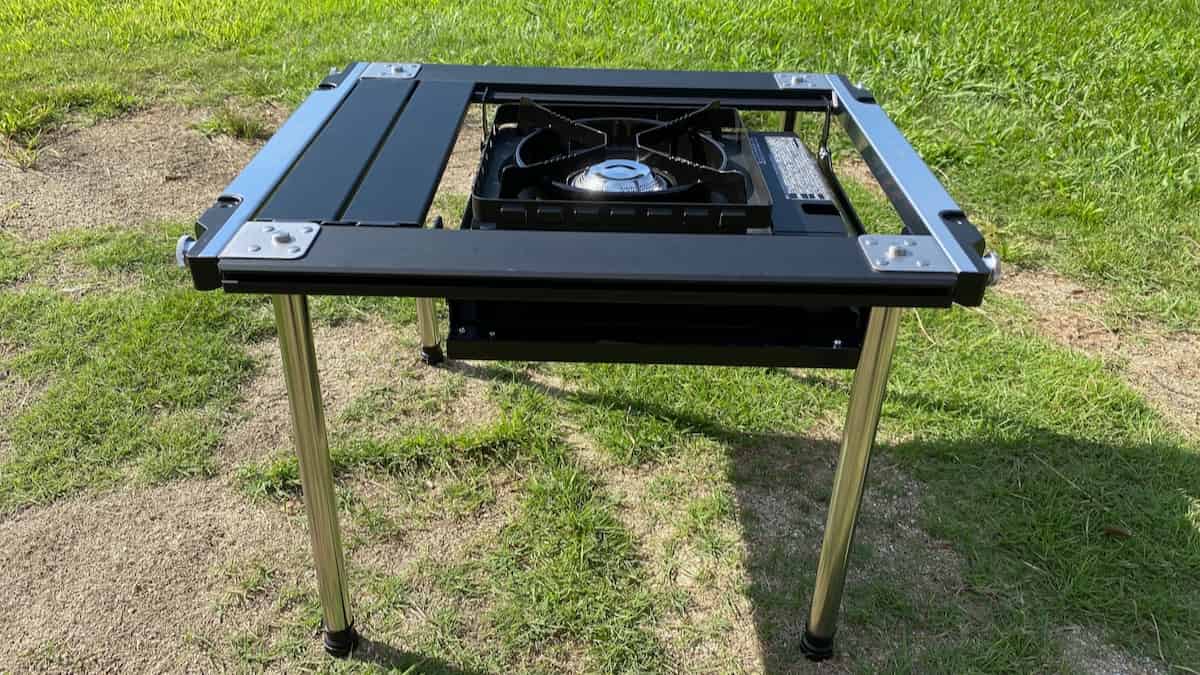 コンロラックフレーム レビュー｜タフまるなど コンロを好みの位置に